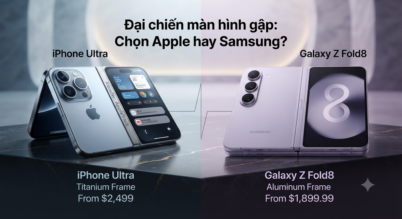 Đối đầu nảy lửa giữa iPhone Ultra và Galaxy Z Fold8: Chọn lựa nào cho bạn?