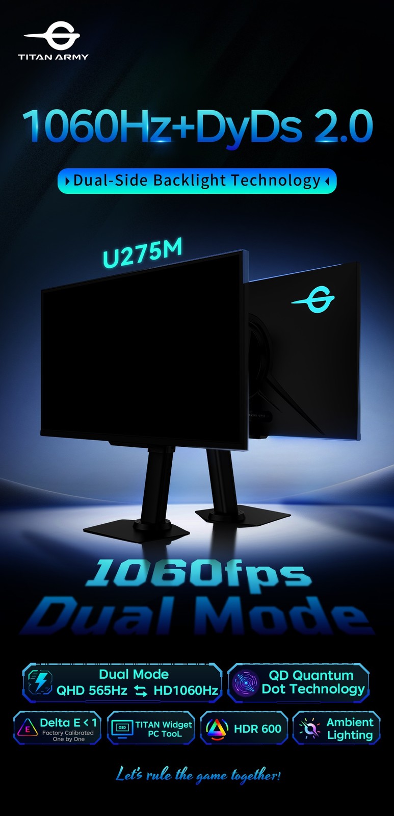 Màn hình Titan Army U275M với tính năng độc đáo