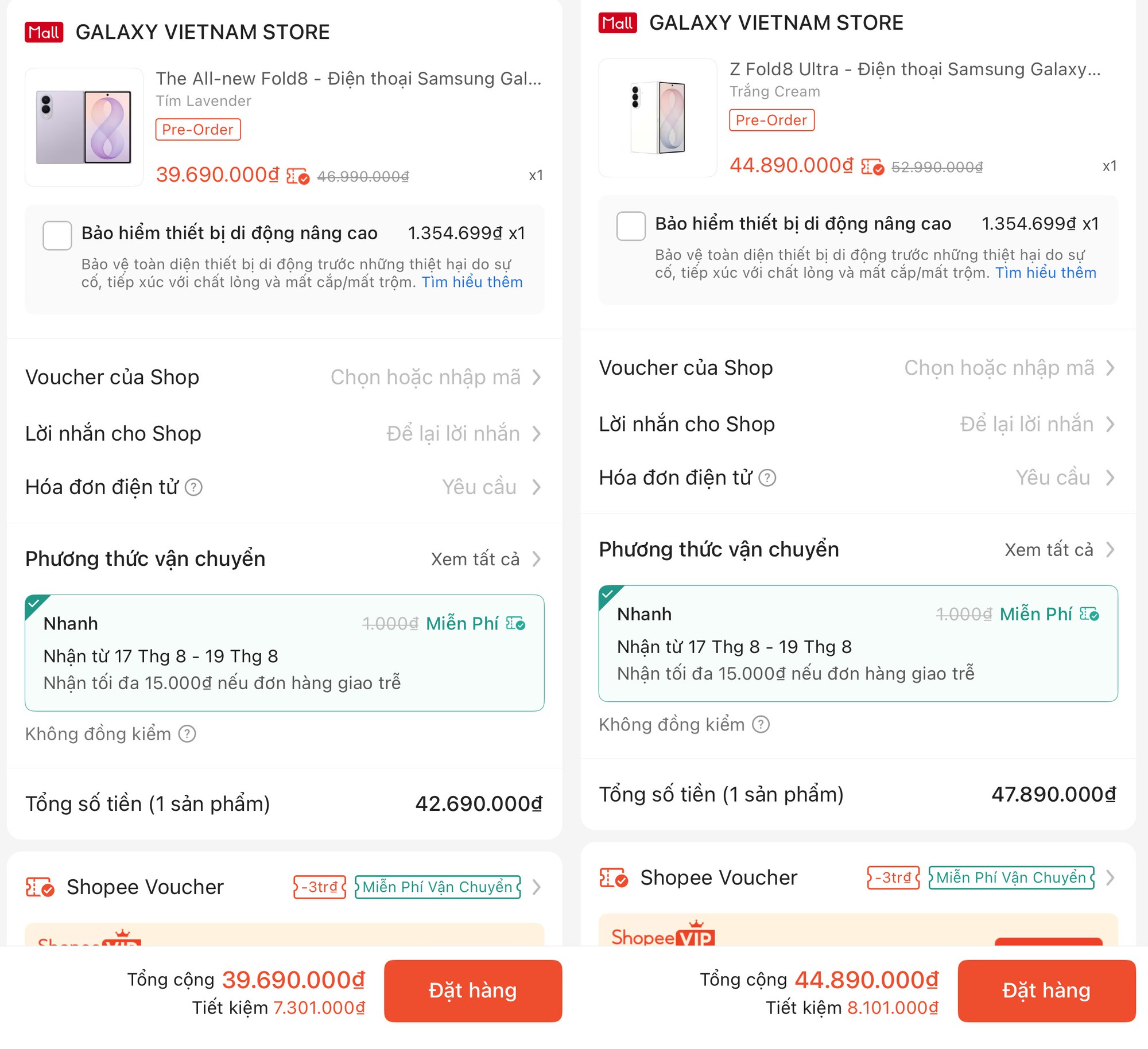 Giá bán thực tế Galaxy Z Fold8 và Galaxy Z Fold8 Ultra trên Shopee- Ảnh 4.