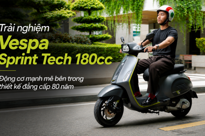Khám Phá Vespa Sprint Tech 180cc: Thiết Kế Sang Trọng và Động Cơ Hiện Đại