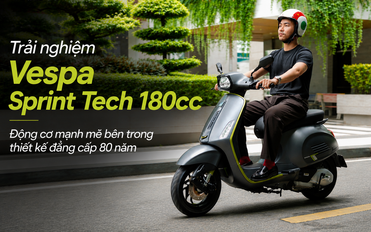 Khám Phá Vespa Sprint Tech 180cc: Thiết Kế Sang Trọng và Động Cơ Hiện Đại